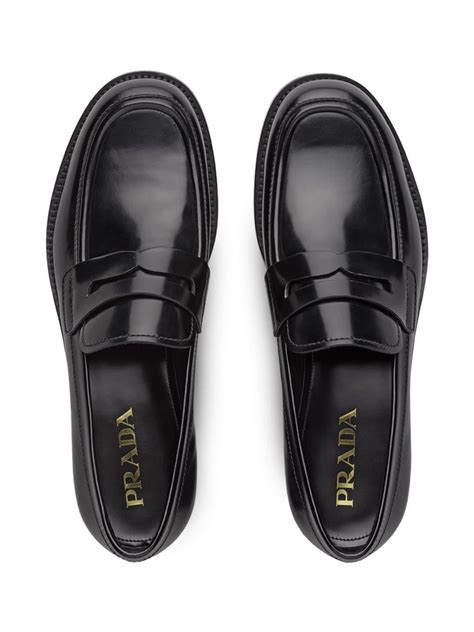 prada loafer for men|Prada men's black loafers.